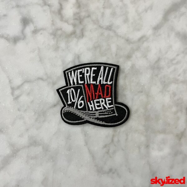 Mad Hatter Embroidered Iron-on Patch