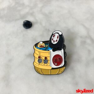 No-Face Taking Bath Lapel Pin