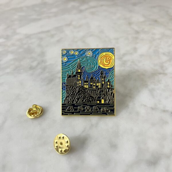 Hogwarts on Starry Night Lapel Pin