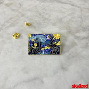 Deathly Hallows on Starry Night Lapel Pin
