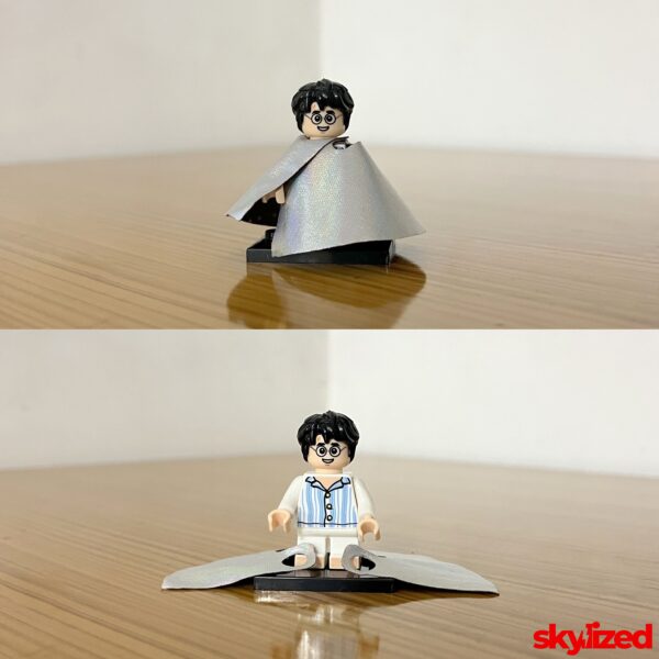 Harry Potter with His Invisibility Cloak Building Blocks