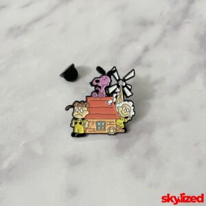 Courage Family as the Peanuts Gang Lapel Pin