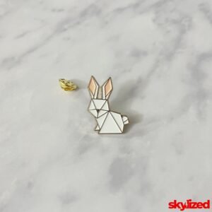 Origami Rabbit Lapel Pin