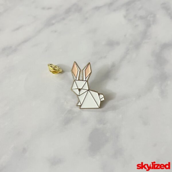 Origami Rabbit Lapel Pin