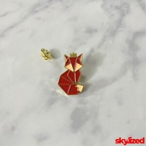 Origami Fox Lapel Pin