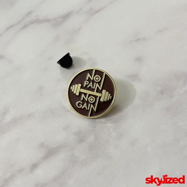 No Pain No Gain Lapel Pin