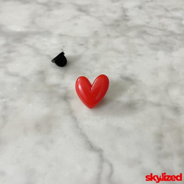 Plastic Heart Lapel Pin #1
