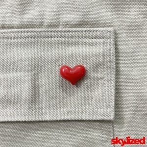 Plastic Heart Lapel Pin #2