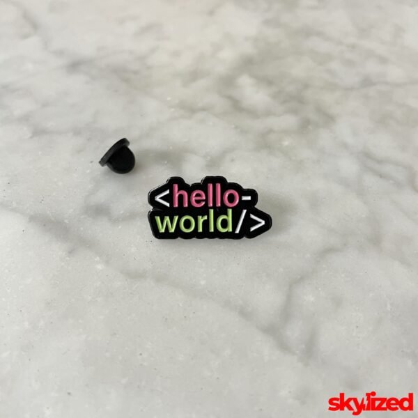 Hello World Lapel Pin