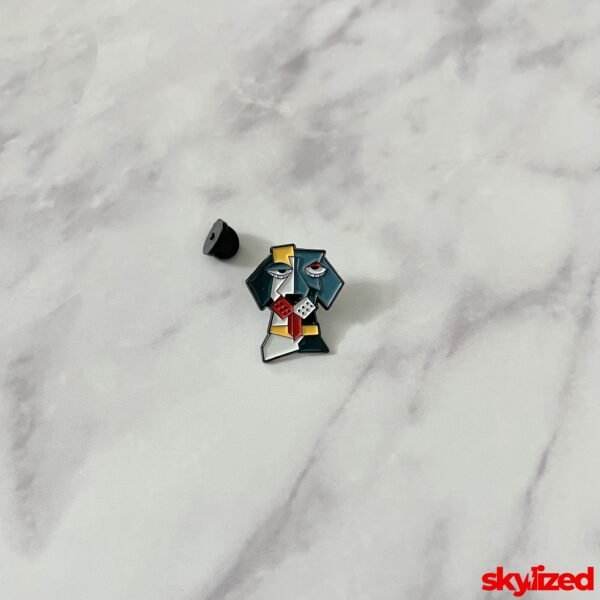 Cubist Canine Lapel Pin