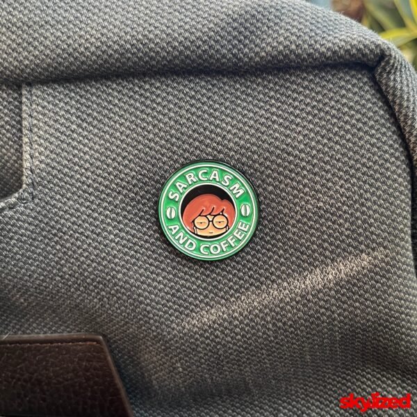 Sarcasm and Coffee Lapel Pin