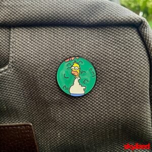 Homer Disappearing Into the Bushes Lapel Pin
